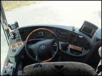 Arbeitsplatz des Mercedes Travego von Becker-Strelitz-Reisen aus Deutschland 18.06.2013