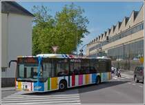 (GU 7221) Mercedes Benz Citaro kurvt durch die Engen Straen der Stadt Luxemburg, hier in der Nhe des Hauptbahnhofs.  17.06.2013