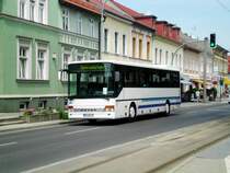 Setra S 300 auf Betriebsfahrt an der Haltestelle Strausberg Lustgarten.(18.6.2013) 