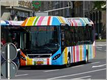 (ZR 9549)  Volvo Hybrid Bus nahe dem Bahnhof von Luxemburg gesehen am 17.06.2013.