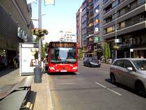 Mercedes-Benz Citaro C2, Wagen 693, Linie 12, an der Haltestelle Maisonnave-Calvo Sotelo im spanischen Alicante am 28/06/2013