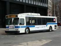 Orion 7 an der South Ferry Station, hier M1 nach Harlem 147 Street. Aufgenommen am 08.04.08