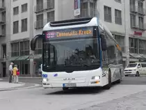 Ein MAN Lions City Hybridbus der LVB auf Linie 89 nahe Reichsstra�e am 2.7.13