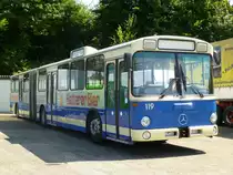 Mercedes O 307 G, ehem. Stadtverkehr Pforzheim, Bretten-Diedelsheim 21.07.2013