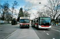 VBSG St. Gallen Nummer 111 Saurer/Hess Trolleybus + MAN 277/SG 198'277 am 29. M�rz 2008 St. Gallen, Lerchenfeld (Trolleybus-Abschiedsfahrt TVS)