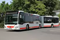 Der erste der beiden Citaro C2, NE-ZS 201 am 05.08.2013 bei der Abfahrt an der Endstation Deichstr. in Uedesheim.
