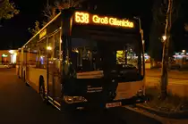 P-AV 974 auf der Linie 638 nach Gro� Glienicke am Potsdamer Hauptbahnhof. Aufgenommen am 09.08.2013 23:00 Uhr.