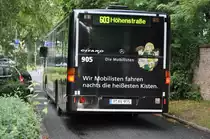 P-AV 905 von hinten an der H�henstrasse. Aufgenommen am 10.08.2013