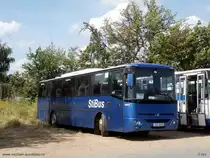 Bus Nummer 1 bei StiBus, Karosa LC936XE auf der SEV-Linie zwischen T�bor und Ch�nov. T�bor, 9. Juli 2013.
