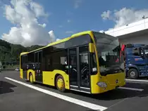 Fabrikneuer Mercedes Citaro f�r die AAGL auf dem Hof der neuen Kestenholz Garage bei der Lachmatt. Die Aufnahme stammt vom 13.08.2013.
