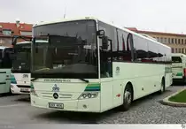 Mercedes Benz Intouro  Autobusy Karlovy Vary / CSAD  abgestellt in Cheb (Eger) am 1. Mai 2013.