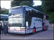 Van Hool T917 von Apel Touristik aus Deutschland im Stadthafen Sassnitz am 08.10.2012