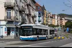 VBZ Trolleybus 168 (Hess Swisstrolley) erreicht am 2.