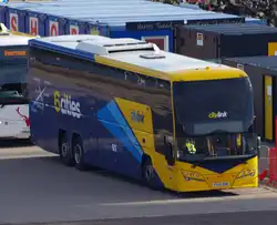 Mir unbekannter Reisebustyp am 26.05.2025 in Invergordon.