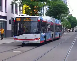 NE:ZS 2010    Der Hybridbus der Stadtwerke Neuss auf seiner Standart-Route 848/849.