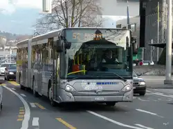 AAGR - Heuliez GX427 Nr.42 LU 15040 unterwegs auf der Linie 52 in Luzern am 15.01.2011  