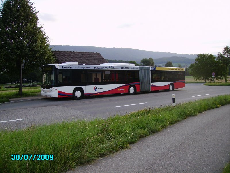 Wagen 143 an der Haltestelle Bettlen in Wrenlos.