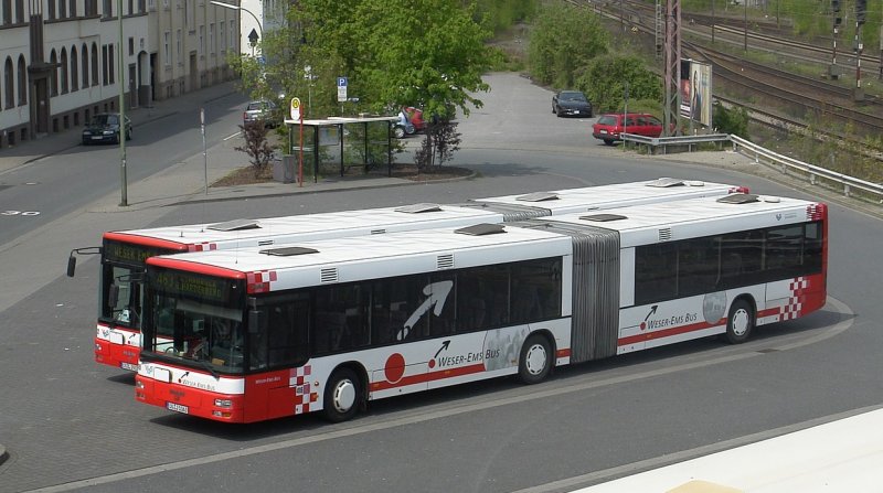 Wagen 416 mit der Linie 463 auf dem Pausenplatz am HBF Osnabrck.27.6.2009