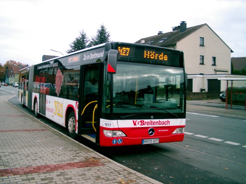 Wagen 77 der Verkehrsgesellschaft Breitenbach im Auftragsverkehr der DSW21 im Einsatz.