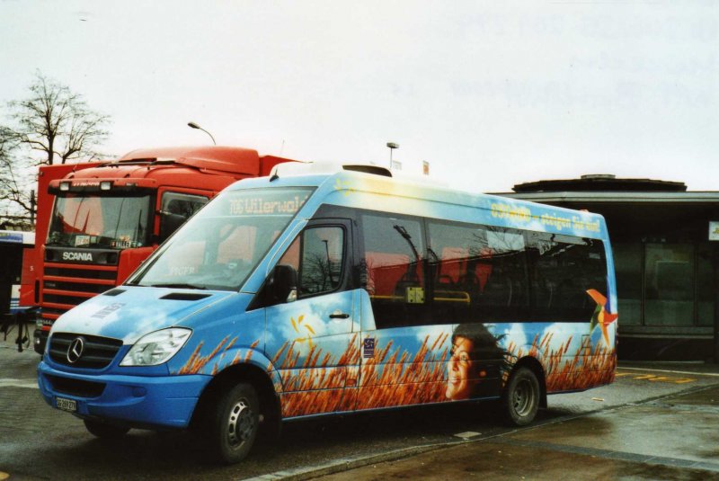 WilMobil, Wil Nr. 6/SG 269'279 Mercedes am 21. Januar 2009 Wil, Bahnhof (mit Vollwerbung  Ostwind )