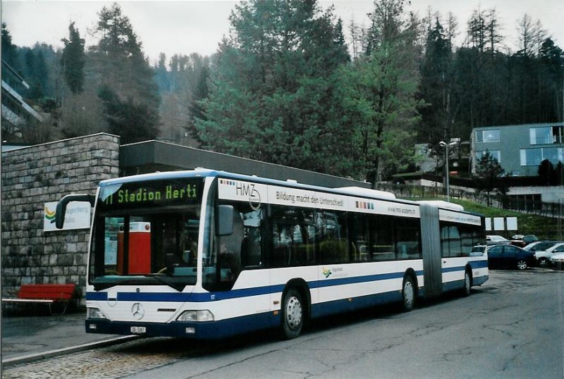 ZVB Zug 17/ZG 3367 Mercedes Citaro am 23. Mrz 2008 Zug, Schnegg